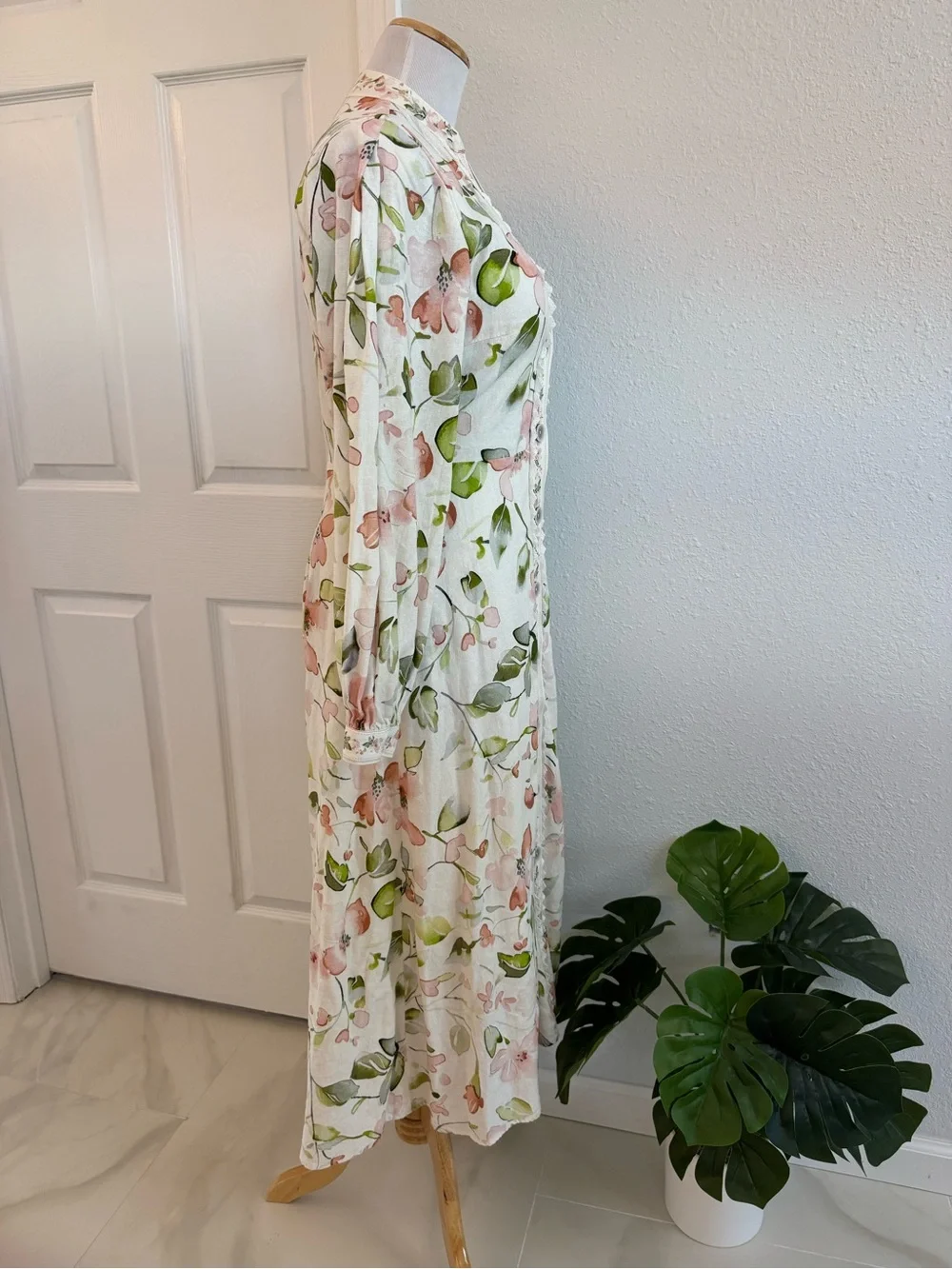 Caroline Constas Long Sleeve Linen Blend Shirtdress S - Picture 5 of 15